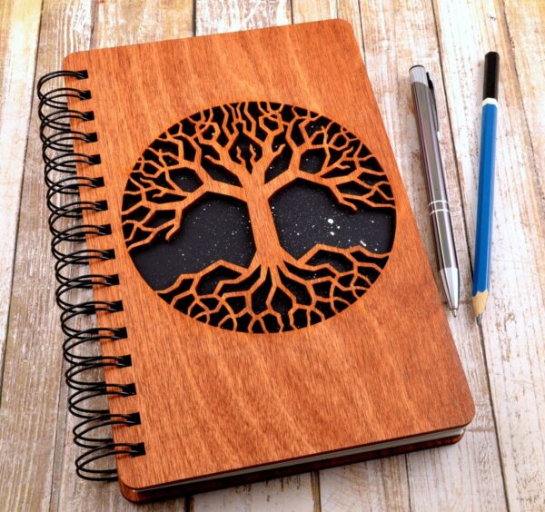 wood cover notebook