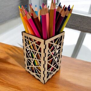wooden pen holder