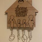 Key hanger Family custom gift Personalised Family key holder