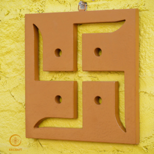 Handcrafted Solid Wood Swastik Wall Hanging for Home & Office Décor